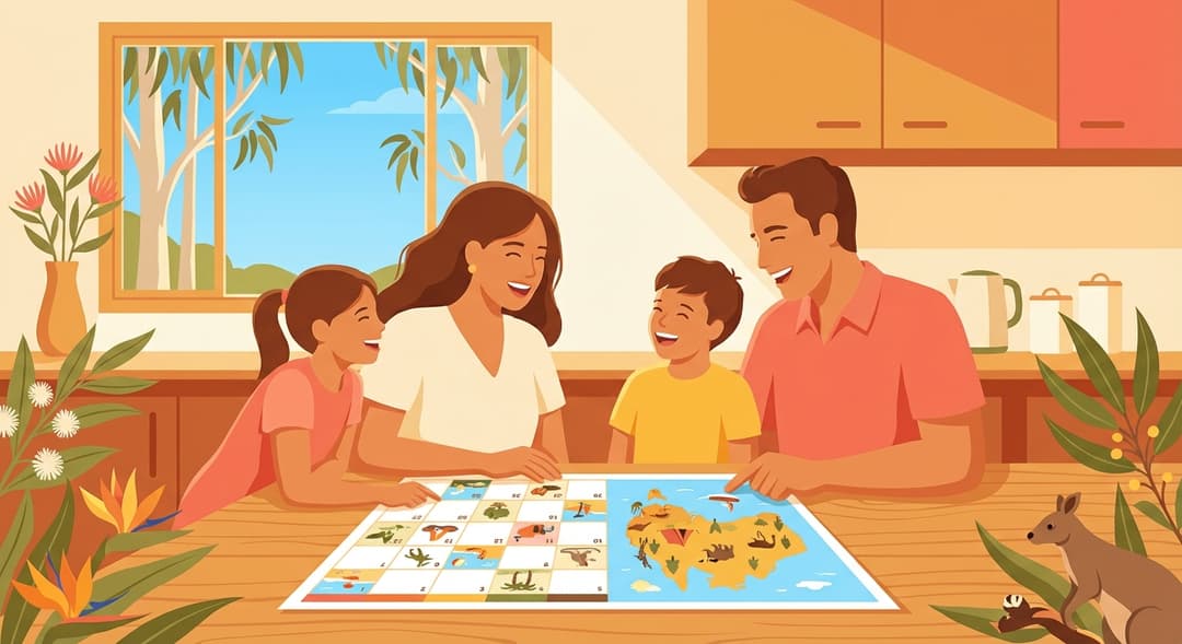 Illustrated family planning school holidays with Hollie